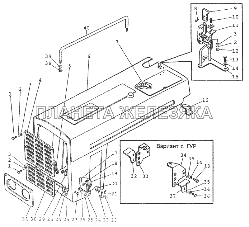 8401, 8402 Облицовка радиатора. Капот МТЗ-80 (2002)